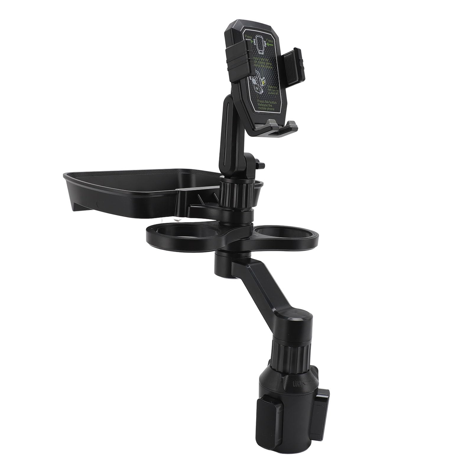 Plateau de Porte-gobelet, Rotation à 360 Degrés avec Porte-gobelet à Double Tasse Plateau pour Les Accessoires de Voyage