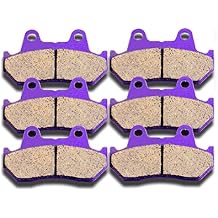 OCPTY Carbon Fiber Brake Pads Front and Rear FA69/3 Fits for Honda CBR1000F 1987-1988 3 pairs brake pads
