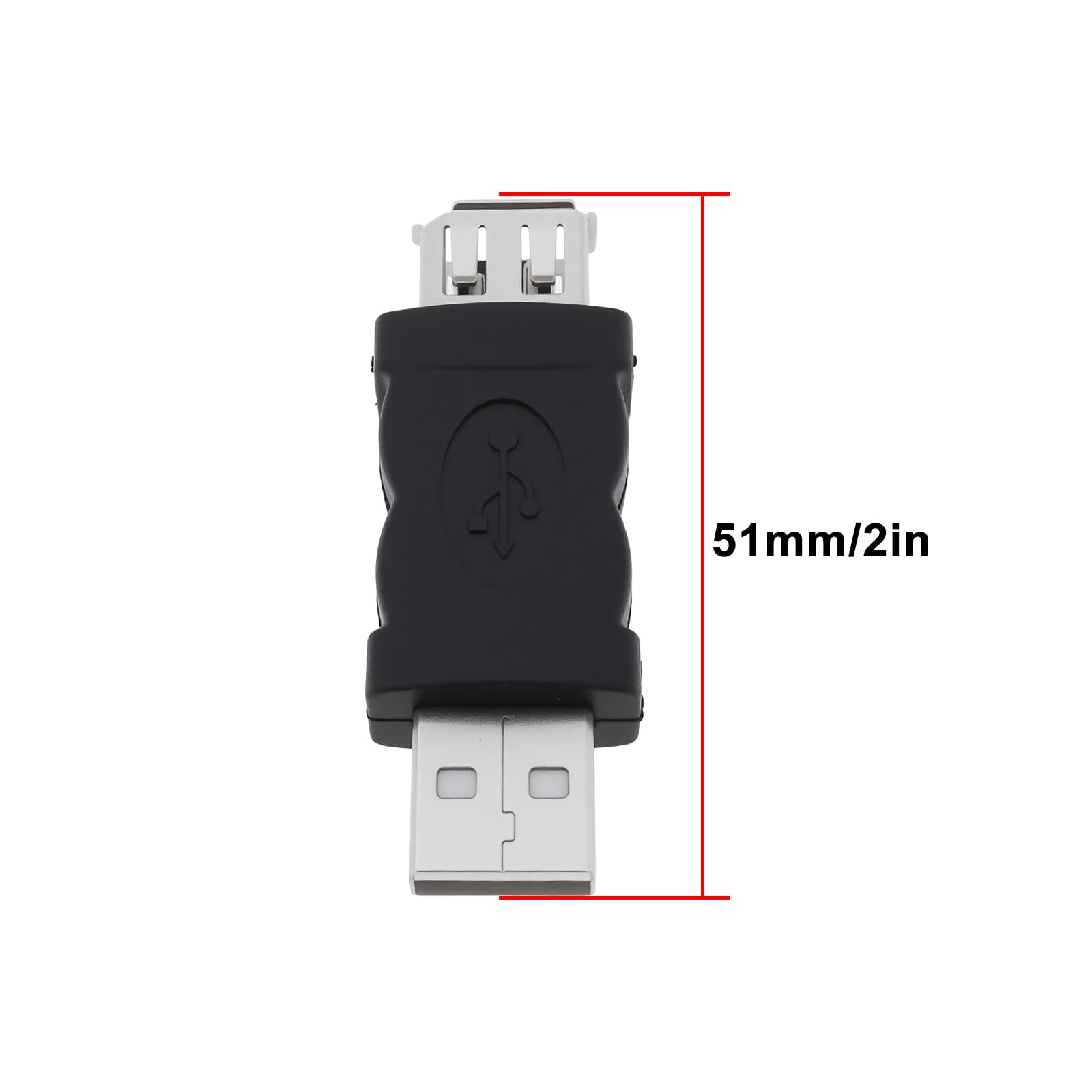 Lot de 2 adaptateurs Firewire IEEE 1394 6 broches femelle vers USB mâle