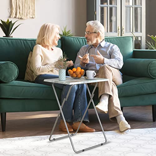 Image of Garden 4 you Portable Folding TV Tray Dinner Snack Trays Table Portable Foldable Table Small Sofa Bedside Tables with Light Weight, 15 x 18.9 x 26 in(Smoky Grey,1PC)