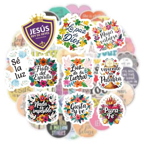 Holographic Spanish Bible Verse Stickers