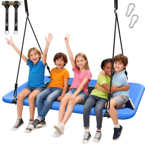 Trekassy 700lb Giant 60" Platform Tree Swing for Kids and Adults Waterproof with Durable Steel Frame and 2 Hanging Straps