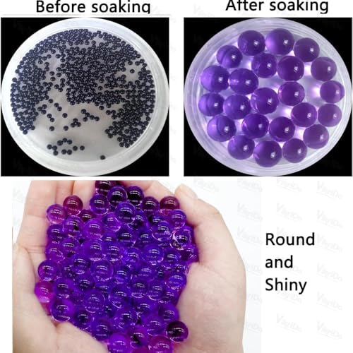 Image of VikriDA 20,000 Gel Blaster Refill Ammo (Pack of 2) | 7-8mm Non-Toxic Water Beads for Gel Guns - Safe for Adults 15+ | Purple