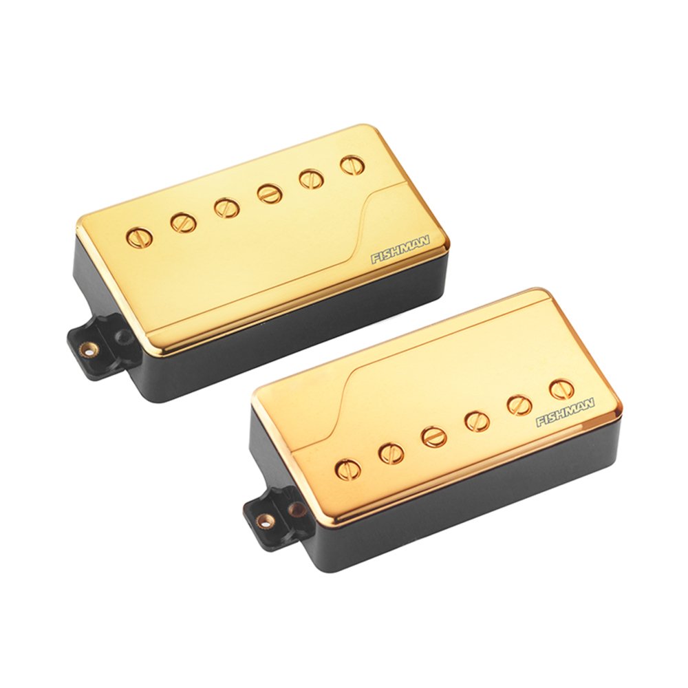 FISHMAN Pickup Set für E-Gitarren, aktiv, Fluence, Humbucker Classic, goldfarben