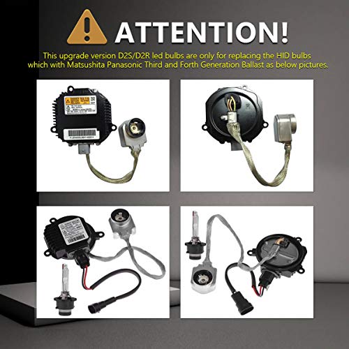 Lasfit D2 D2S D2R Led Headlight Bulb, Custom Plug And Play, For Gtr G35 G37 350Z 370Z, 10000Lm 6000K Bright White Light, Pro-In-D2 (Pack Of 2) #TOP5