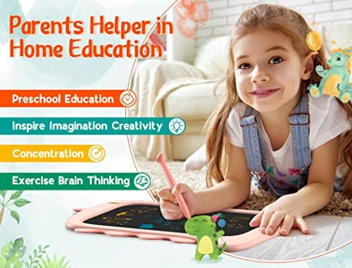 Bravokids LCD Writing Tablet 8.5" Doodle Board Colorful Screen Drawing Pad, Kids Learning Educational Toys Unicorn Gifts for Girls Christmas Birthday Gifts Toys for 2 3 4 5 6 Year Old Girls