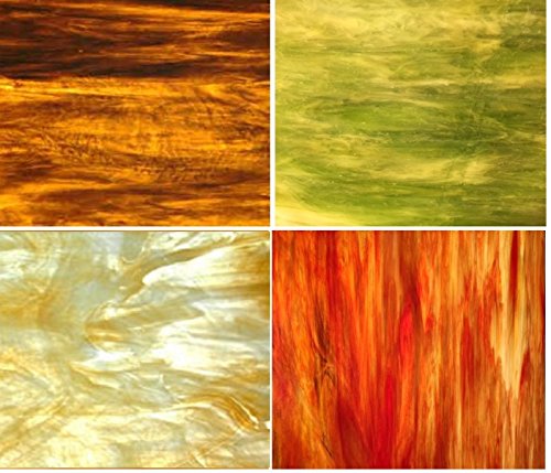 Autumn Flavor Wissmach Stained Glass Sheet Pack #TOP27
