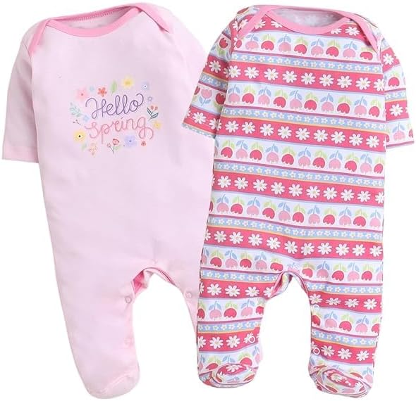 EIO100% Cotton Rompers Sleepsuits Jumpsuit Night Suits for Infants Newborn Baby Boys & Girls