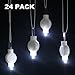 LOGUIDE LED Lantern Lights, 24 Pack Paper Lantern Lights - Battery Powered, Waterproof (Cool White) for Weddings and Festivals