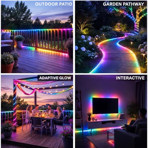 Image of 10 Meter Waterproof LED Strip Light RGB Multicolor for Indoor and Outdoor | Color Changing Rope Light for False Ceiling Lighting, Living Room Decor, Home Decoration