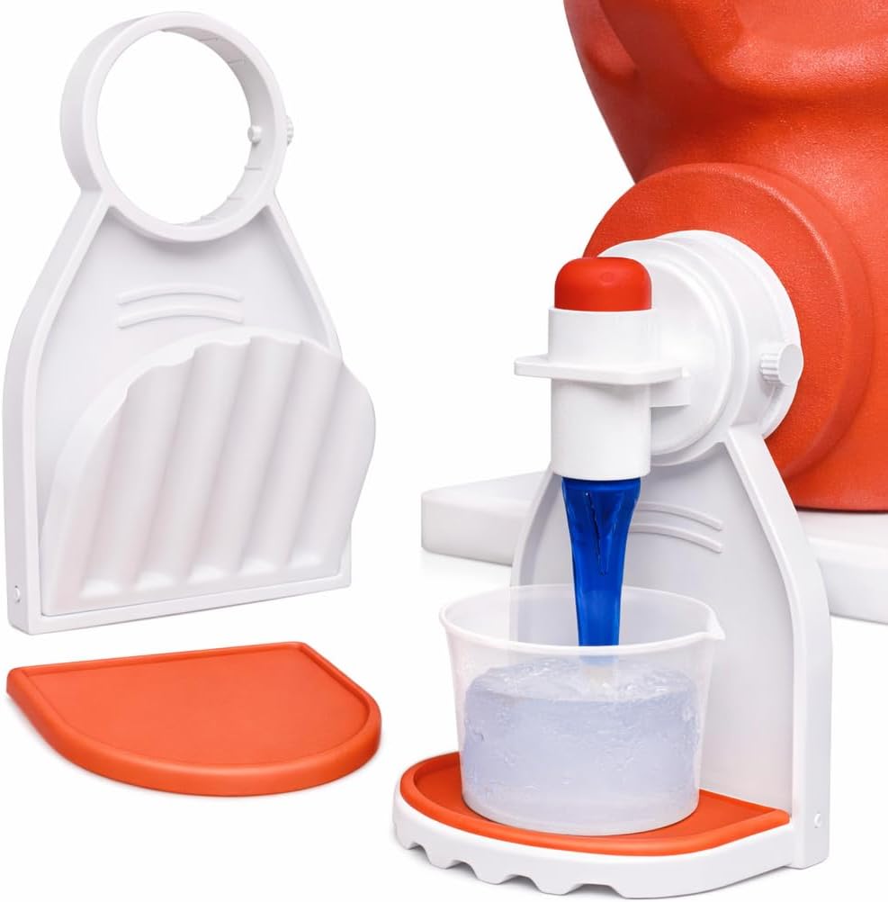 2 Pack Laundry Detergent Cup Holder with Drip Catcher Tray - White