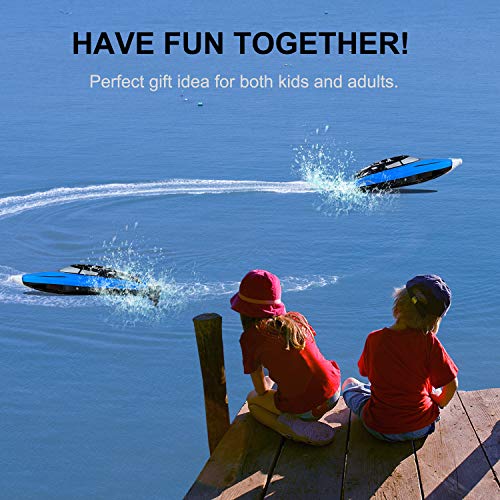 RC Boats for Kids, Remote Control Boat for Boys 8-12, 20+Mph High-Speed RC Boats for Adults, Fun Lake Toys for Pools and Lakes, Fast Remote Control Submarine with Low Battery and Over-Range Alarm
