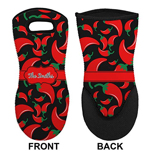 Chili Peppers Neoprene Oven Mitt - Single W/Name Or Text #TOP1
