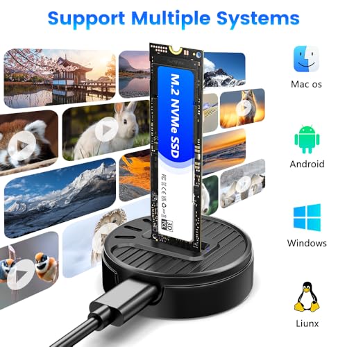 Estación de acoplamiento M.2 NVMe y SATA SSD 10Gbps miniatura 3