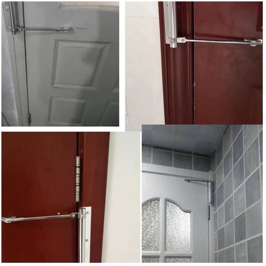 Ferme-porte automatique à ressort, quincaillerie de meubles ignifuge fermeture douce réglable en acier inoxydable