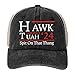 Produktbild HAWK TUAH Spit On That Thang Hat Trucker Hat Lustige Baseballkappe für Herren Damen Parodie Hut Mesh Cap für Sommer, Schwarz (Black-b), M-L