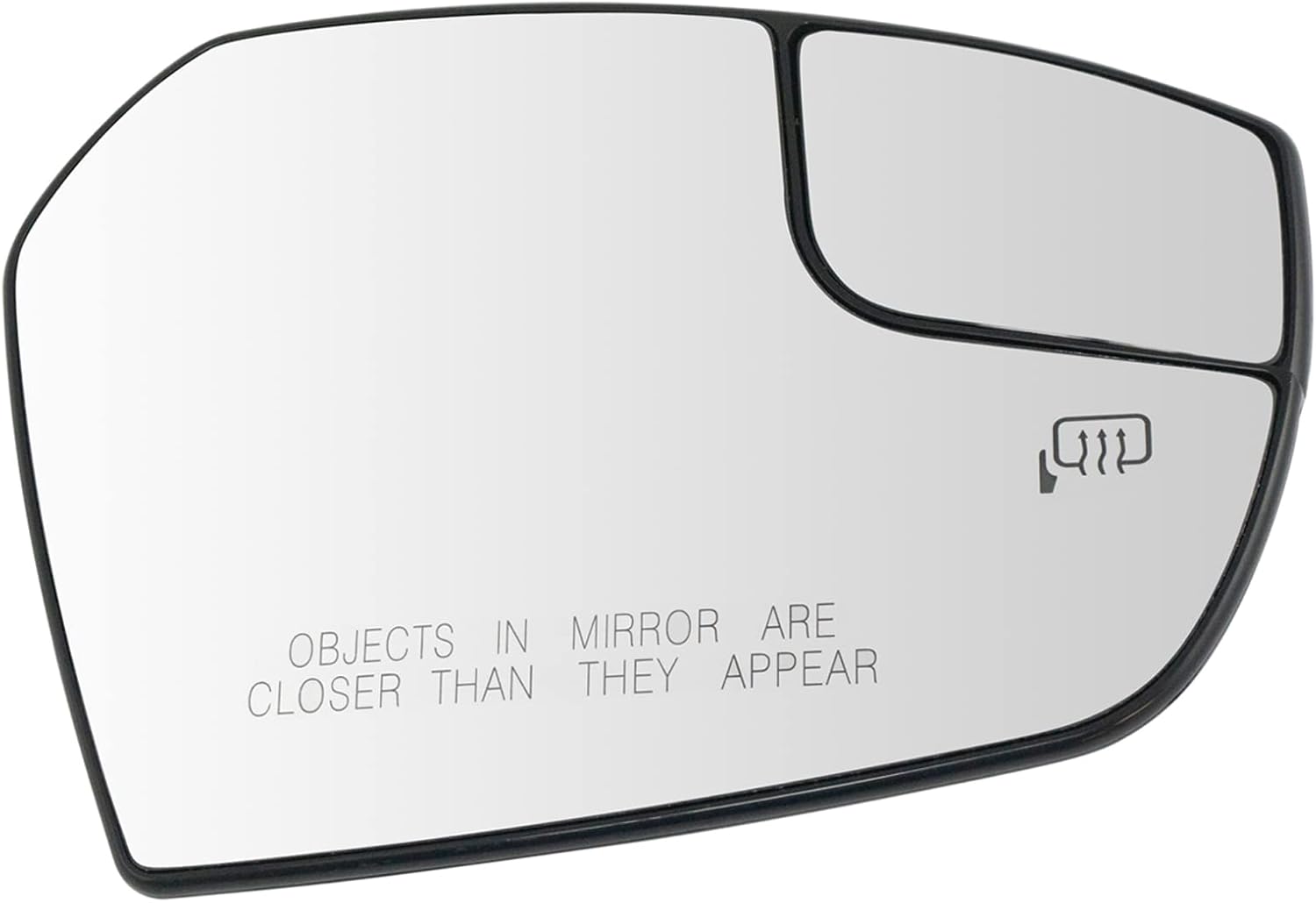 TRQ Passenger Side Heated Mirror Glass with Backing Plate Compatible with 2017-2018 Ford Escape Right RH Convex Snap-On GJ5Z17K707B