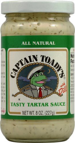Captain Toady's Tasty Tartar Sauce with Dill, 8 Ounce (Pack of 4)