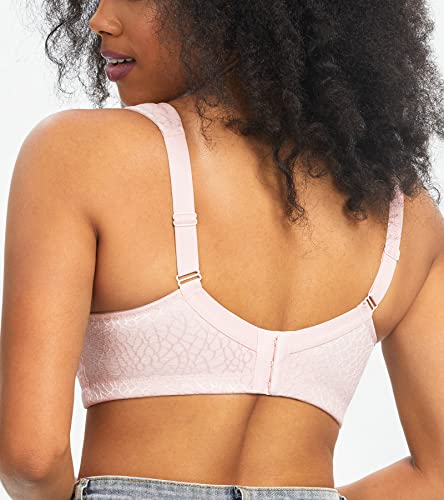Haci Women's Minimizer Bra Full Coverage Non Padded Wirefree Plus Size For Large Bust Support Seamless(34D, Pink) #TOP3