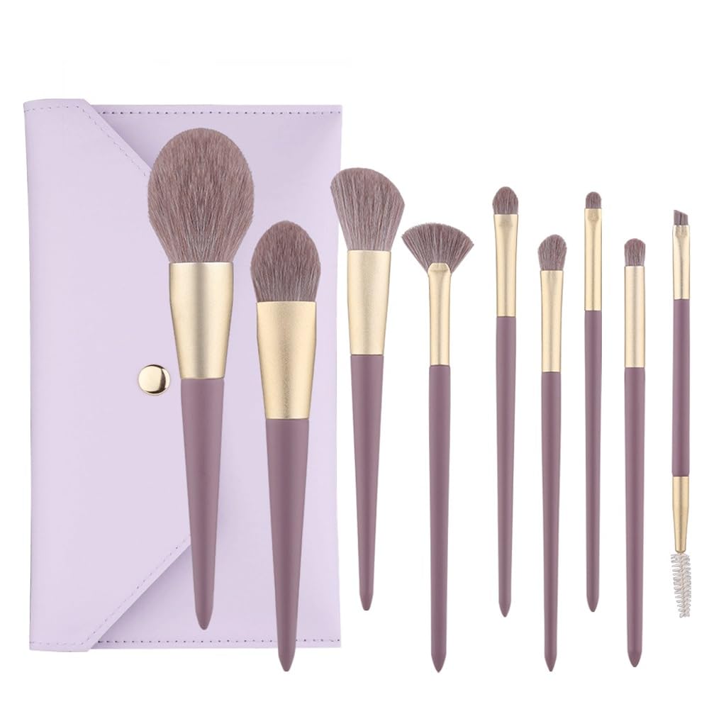 Pinceles de maquillaje completos: juego de 9 herramientas de belleza esenciales para rostro