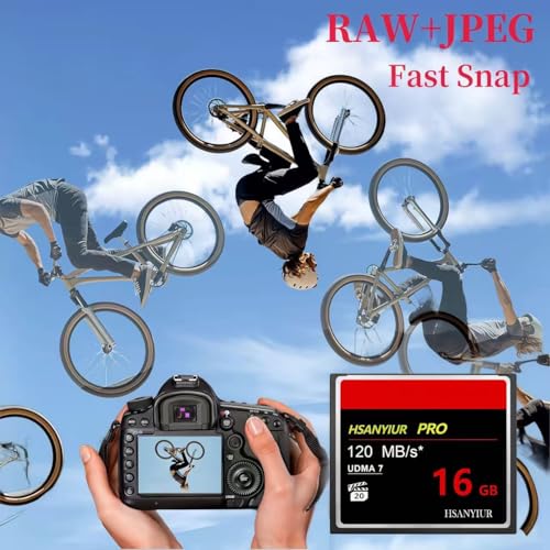HSANYIUR 16GB UDMA High Speed,Original CF Card Camera Memory Card for Professional Photographer,Videographer,Enthusiast
