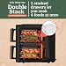 Ninja Double Stack XL Double Drawer Air Fryer, 4 Cooking Steps, 2 Drawers and 2 Stands, Space Saving Design, 9.5L Capacity, 6 Functions, 8 Serving, Tweezers, Black/Copper