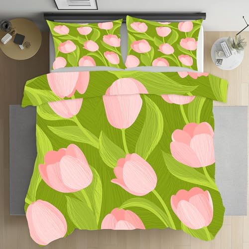 Housse de couette fleurs de printemps pour une chambre parentale cocooning
