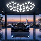 X-Litall Hexagon Garage Lights, Super Bright Garage Lights Ceiling Led Hexagon 27 Pack 6500K for Gym, Basement, Warehouse,Auto Beauty Shop,Car Care Wash Room