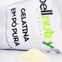Gelatina Pura Sem Sabor Incolor 250g - Rica Em Proteina Com Laudo