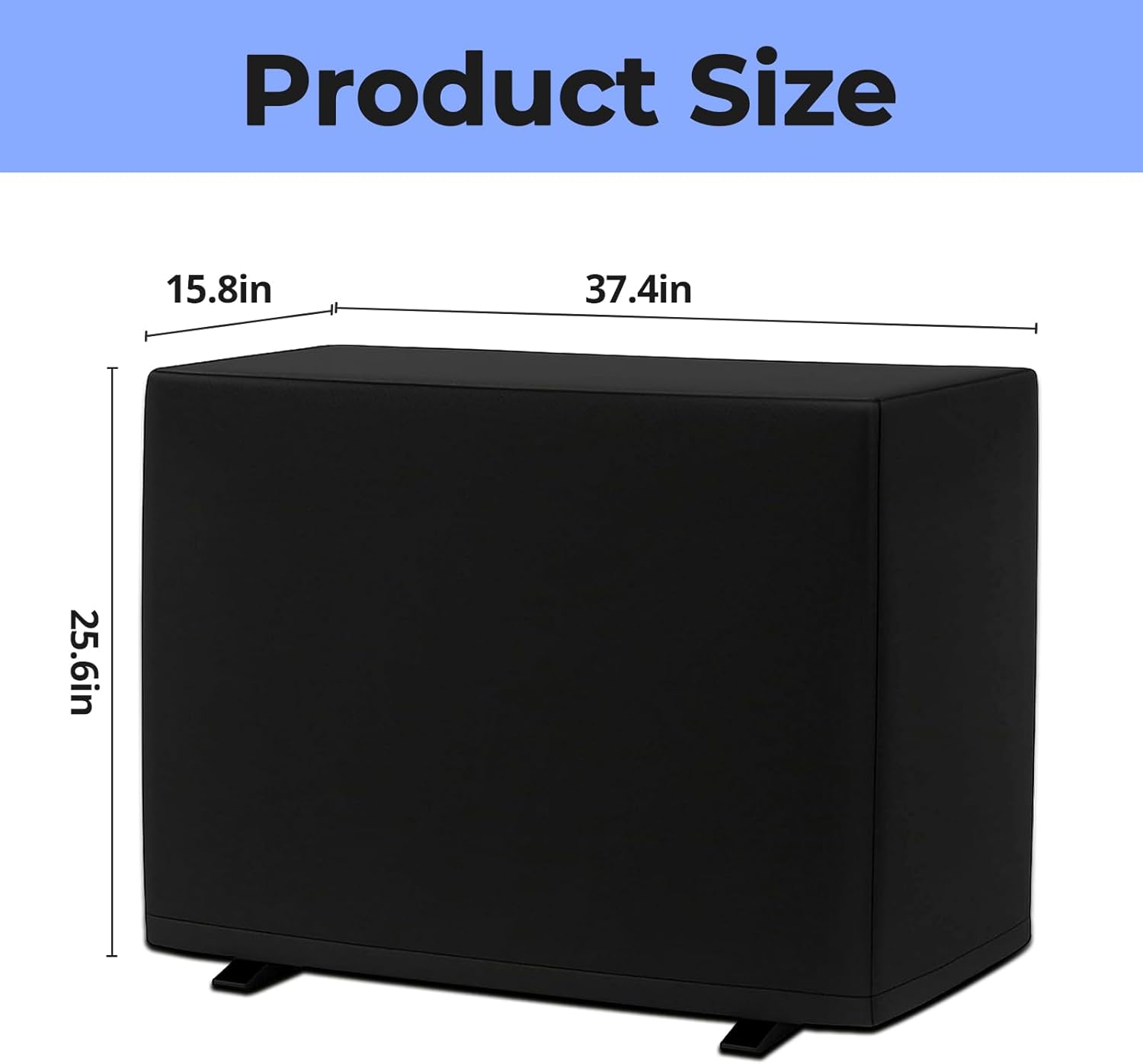 Pool Heater Cover for Winter, Heat Pump Cover for Outside Units, Heater Cover Fits Large Size Pool Heat Pump, Black