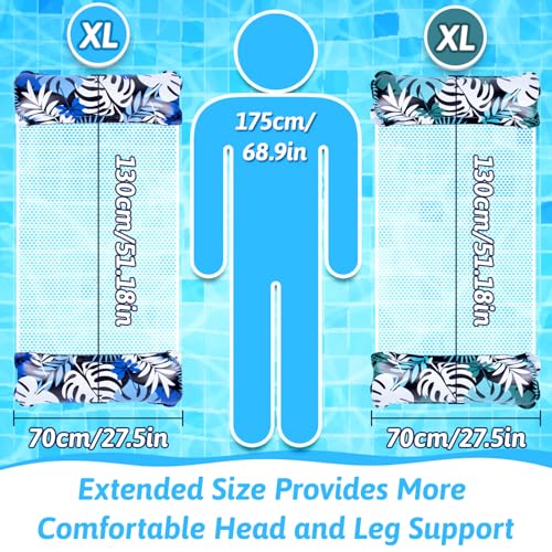Orifinter XL Luftmatratze Pool, 2 Stück Pool Zubehör Wasserhängematte, 4 IN 1 Luftmatratze Wasser Pool Spielzeug, Luftmatratze Pool Erwachsene, Wasserspielzeug für Sessel Hängematte Matratzen Sitz