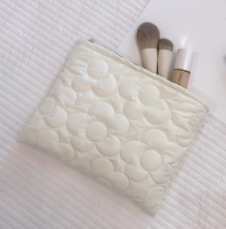 Miniatura 3 de Bolsa de maquillaje estética, bolsa de maquillaje pequeña para bolso, bolsa de pana para cosméticos para mujeres (verde)