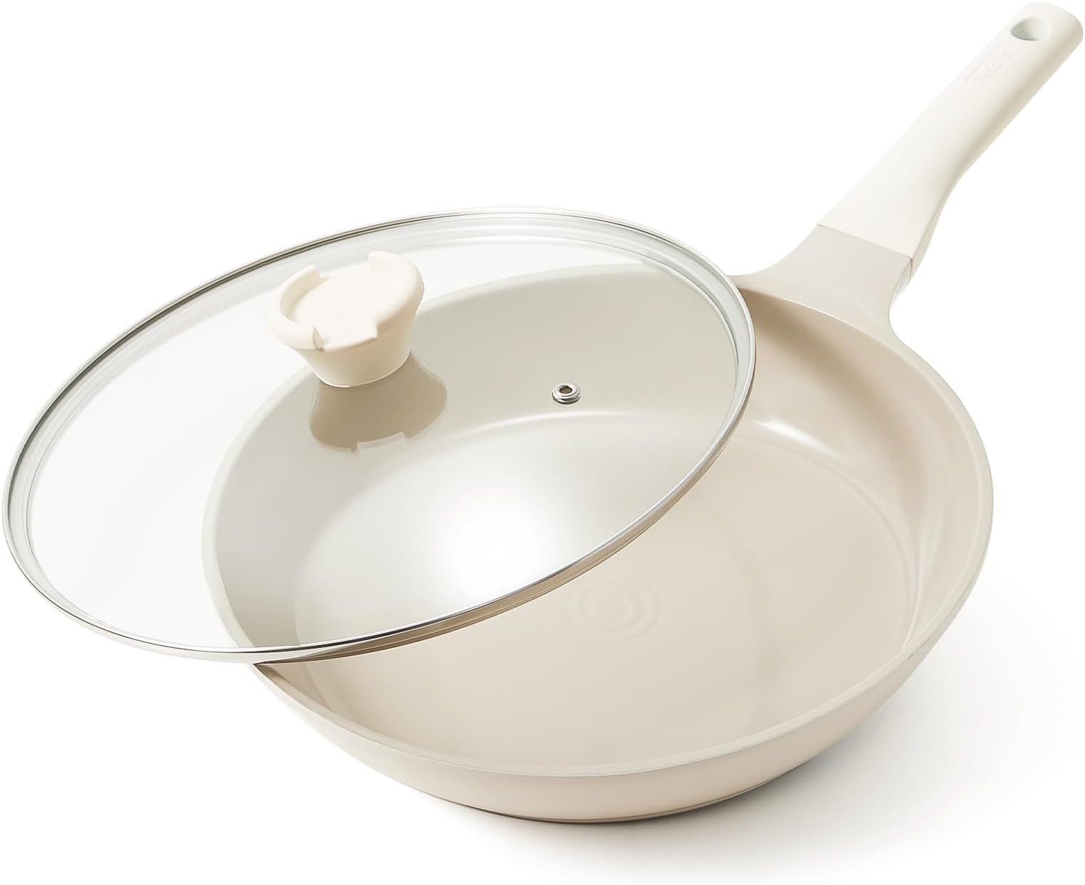 Redchef Ceramic Non Stick Frying Pans Skillet with Lid, 11.5 Inch Frying Pans Nonstick, Nonstick Frying Pan, Non Toxic, PFAS PFOA & PTFE Free, Compatible with All Cooktops