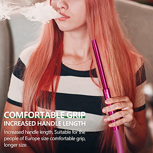 Cookah Shisha Schlauch Pink mit Mundstück | Hookah Schlauchset Zubehör inkl. Silikonschlauch Mundstück Endstück mit 18/8… – Bild 6