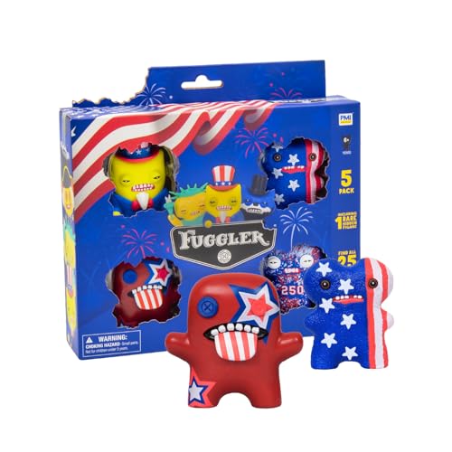 Fuggler USA 250 Anniversary Collectible Figures 5 Pack Deluxe Box Mystery Characters Patriotic Edition 25 Styles Rare Hidden Figure Official Toy A by P.M.I. - Used condition - US$12.97