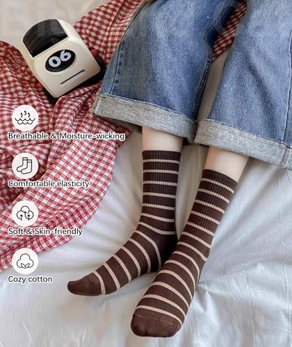 Image of IIG 5 Pairs Womens Novelty Cute Crew Socks Colorful Funny Ankle Socks Gifts for Womens Socks