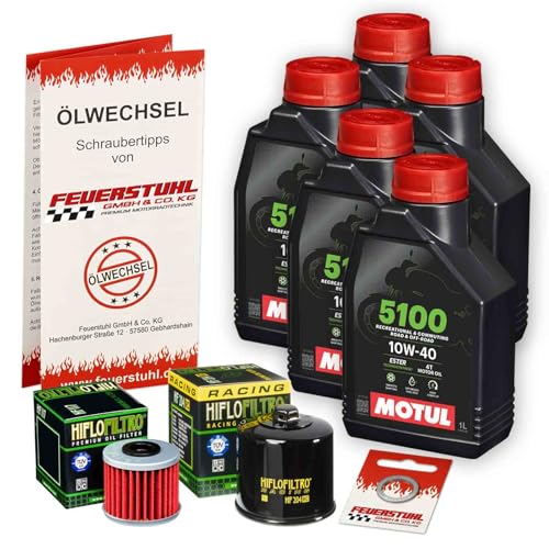 Öl & Ölfilter für Honda CRF 1100 L Africa Twin DCT, 2020-2023 (SD08), Ölwechsel Set 10W-40 ESTER Motoröl + HiFlo RACING Filter + Dichtring(e)