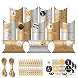 🎄【Schlichtes und Elegantes Design】24 Adventskalender enthalten zwei Farben, 12 golden und 12 Silber. Das Schachteln ist leicht zu bedienen, die Farbabstimmung ist edel und elegant, 24 Aufkleber haben jeweiligen Eigenschaften, passen jedoch zum Stil des Adventskalenders. Die Adventskalender Set ist optisch wunderschön und harmonisch. Geeignet für die Personnen, die Individualität und High End Geschmack haben