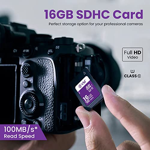 Image of EVM SDHC C10 /U1 Card 16GB 100MB /s for DSLR Cameras Full HD Recording