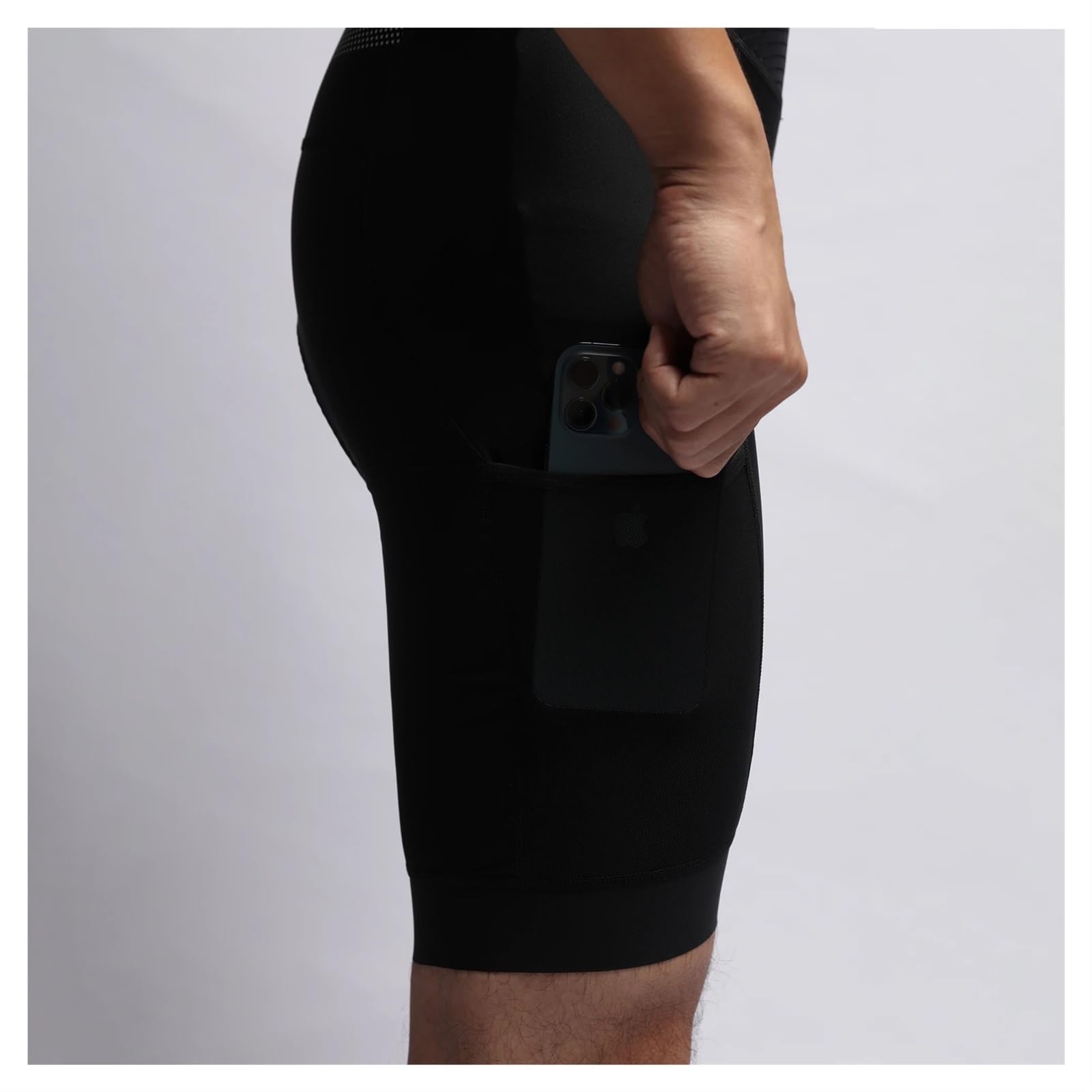 Cuissard à Bretelles Cyclisme 3/4 – Homme – 2 Poches – Tissu Respirant été/printemps/automne