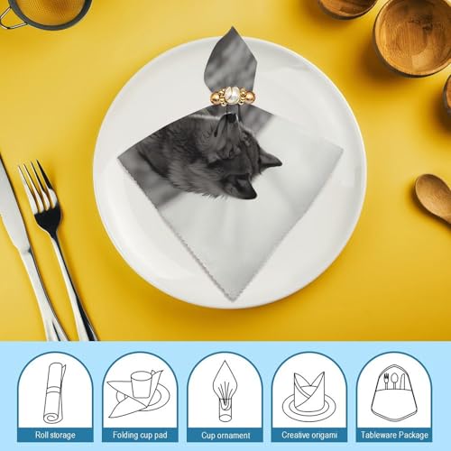 Servilletas de Tela Decorativas 4 Piezas miniatura 7
