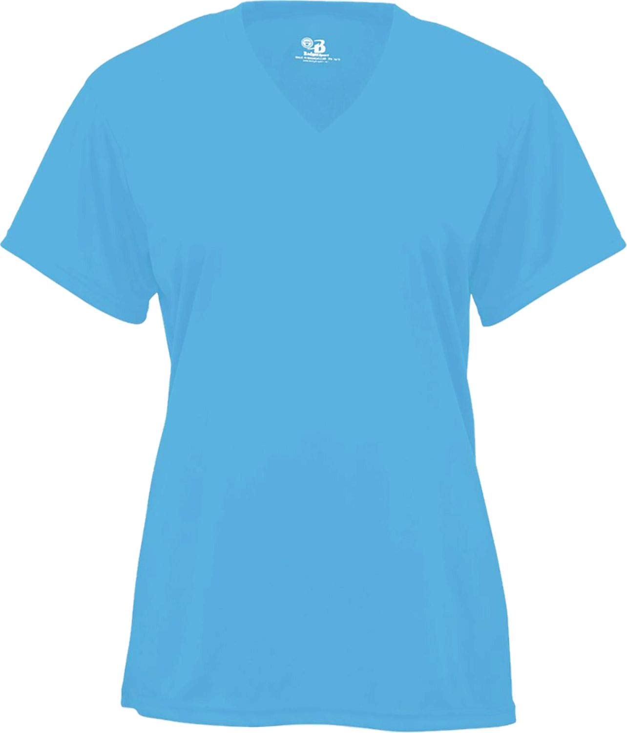 Badger Sports B-Core Ladies' V-Neck Tee Columbia Blue Small