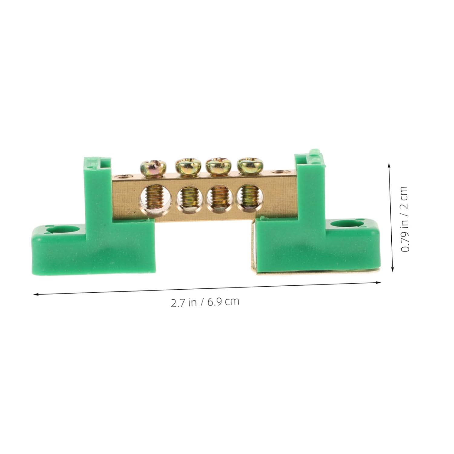 GLEAVI 2pcs Copper Terminal Blocks Grounding Bar Kit Terminal Positions Electrical Ground Bus Bar Kit