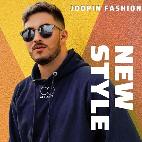 Joopin Oversized Jackie & Semi Rimless Sunglasses Bundle, Black Fashion Sun Glasses Polarized UV400 Protection Classic Shades for Sensitive Eyes3