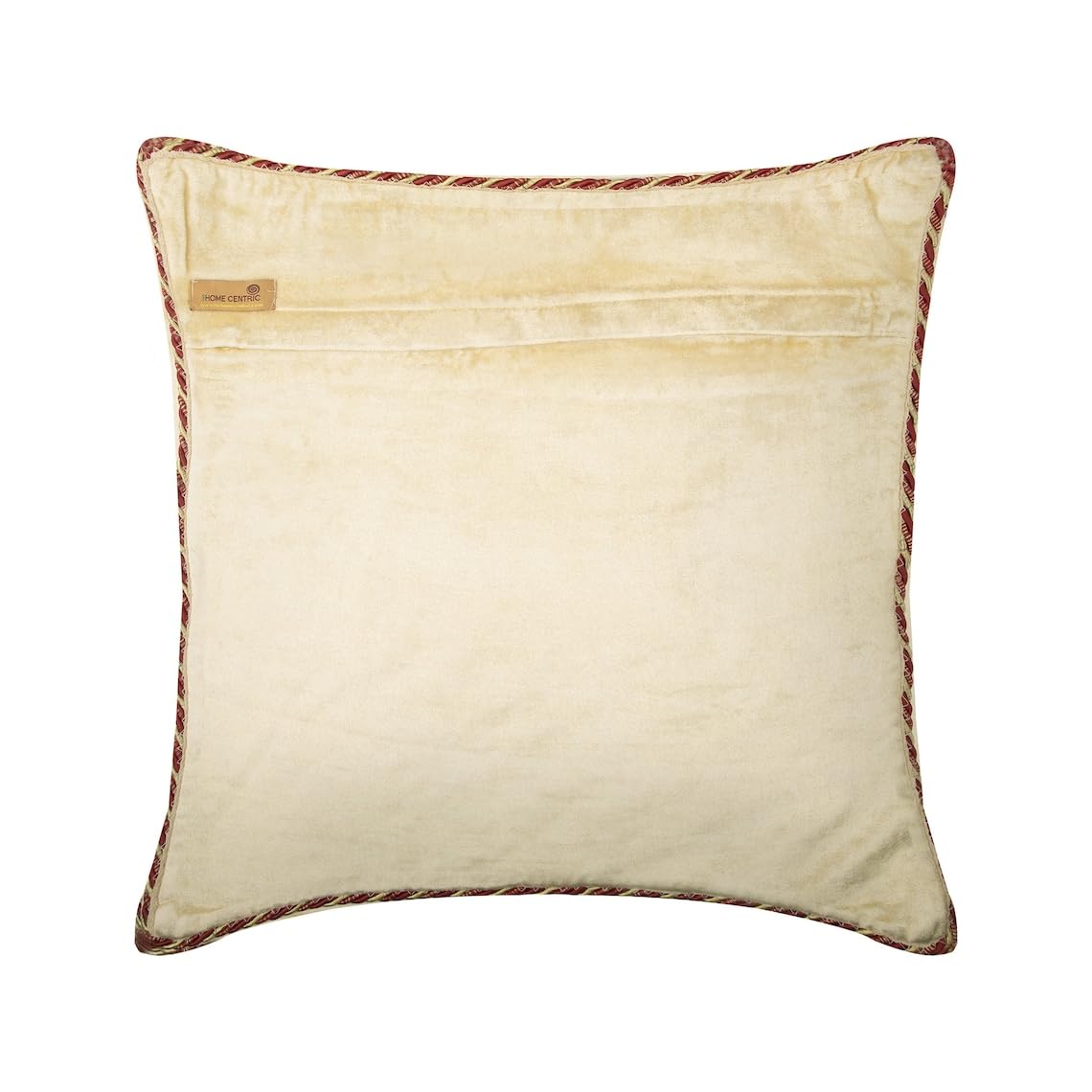 The HomeCentric Federa Per Cuscino In Velluto Pearl Ivory - 45x45 Cm, Tinta Unita, Con Cerniera Nascosta, Foderina Per Divano E Letto