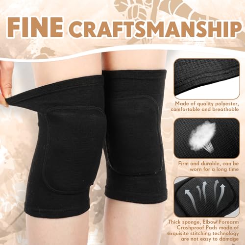 Image of Simgoing 18 Pcs Volleyball Knee Pads for Dancers, Cheerleaders, Breathable Knee Pads for Men Women Kids Knees Protective, Knees Brace for Volleyball Dance Tennis Workout Climbing(L,Black)
