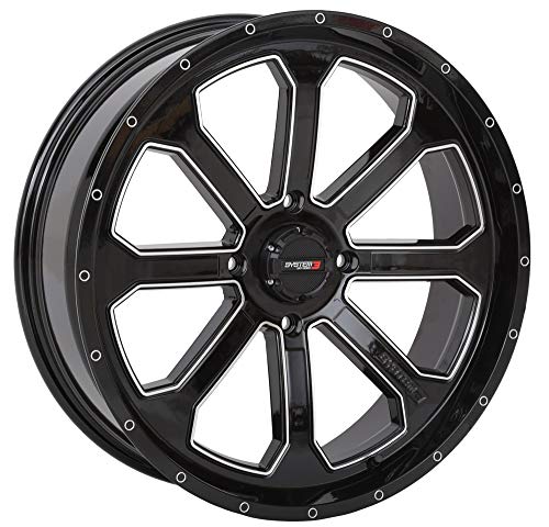 Bundle - 9 Items: System 3 St-4 Black 20" Wheels 35" Bogger Tires [4X156 Bolt Pattern 12Mmx1.25 Lug Kit] #TOP1