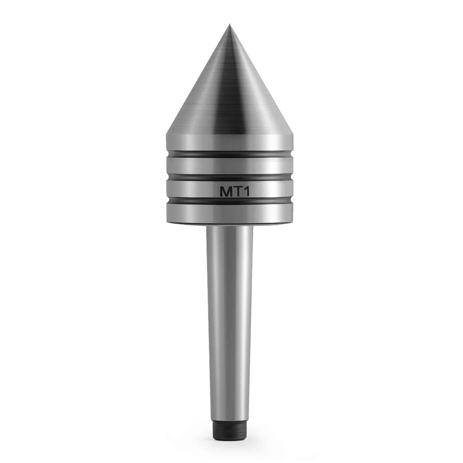 MT1 Heavy Duty Live Tailstock Center - Precision Hardened Morse Taper #1 Lathe Tailstock Center for Metal Wood Turning, Milling, Drilling - CNC
