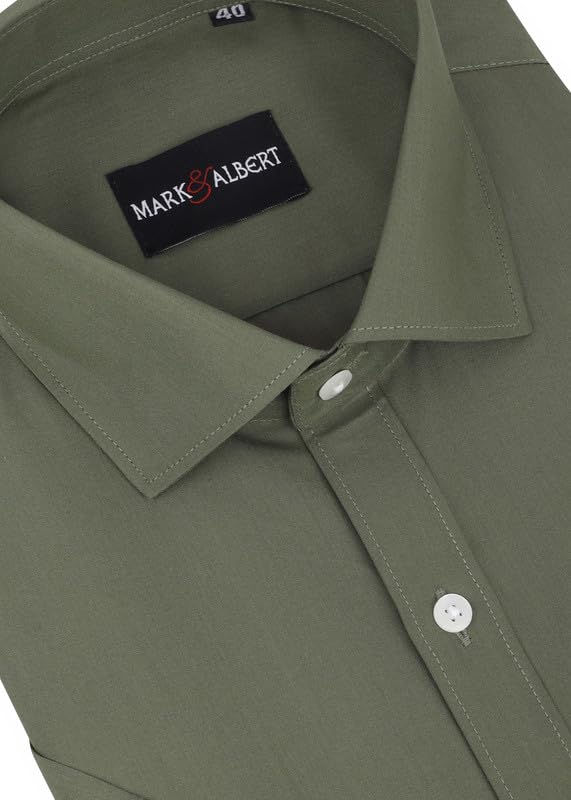 Image of MARK & ALBERT Men's Half Sleeves Regular Shirt