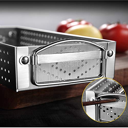 AIYoo Mesh Cutlery Tray Drawer Organizer - 304 Stainless Steel Kitchen Utensil Drawer Organizer/Silverware Storage Kitchen Utensil Flatware Tray - 11.3x4.1x2.0 Inch - Image 8